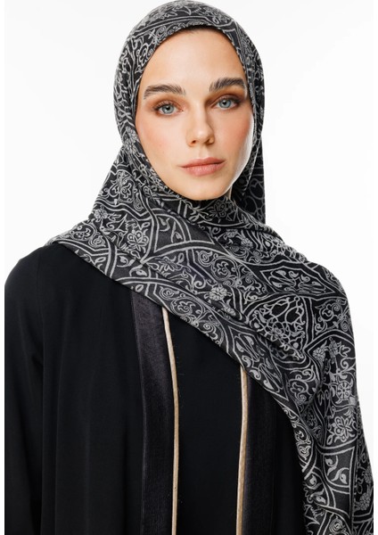 Morocco Desen Çift Taraflı Şal Siyah-Siyah modelleri