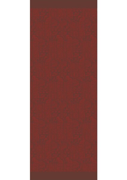 Henna Desen Çift Taraflı Şal Acı Kahve-Kahve