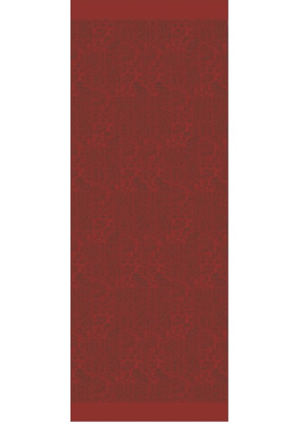 Henna Desen Çift Taraflı Şal Acı Kahve-Kahve