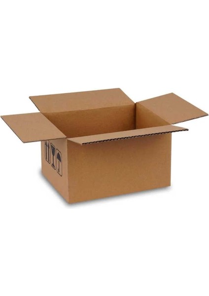 20X20X20 cm Tek Oluklu A-Box Taşıma Kolisi 50 - Esmer