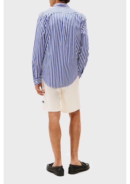 % 100 Pamuk Regular Fit Uzun Kollu Çizgili Gömlek Erkek Gömlek MW0MW39451 0A4 modelleri