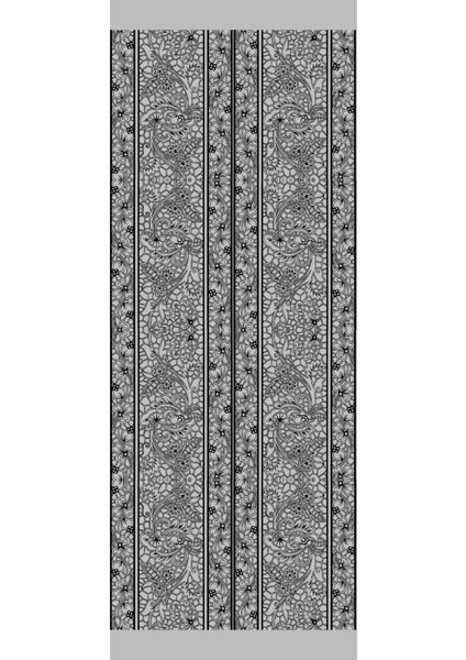 Lavin Desen Çift Taraflı Şal Siyah-Siyah