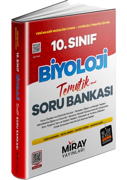 Miray 10. Sınıf Biyoloji Konu Özetli Tematik Soru Bankası Yeni