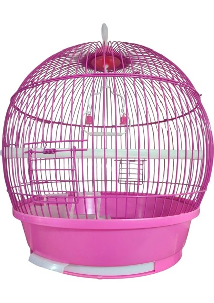 Pembe Büyük Boy Dünya Muhabbet Kuş Kafesi 40X38 cm fiyatları
