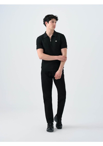 Tony Siyah Erkek Jean Pantolon LF2037029