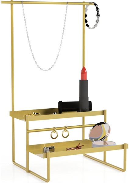 Beyaz Takı Düzenleyici, Takılık, Küpelik, Bileklik, Kolye Seti, Şık Organizer