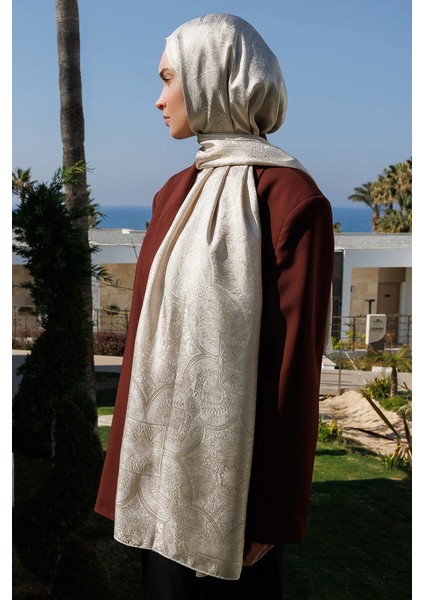 Vera Desen Shine Line Şal Vizon-Çağla