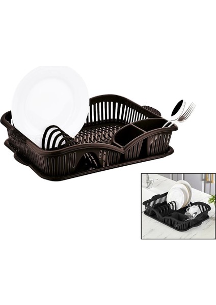 Elegance Tek Katlı Bulaşıklık Siyah Plastik Tabaklık - Kaşıklık - Bardaklık Vb. fiyatları