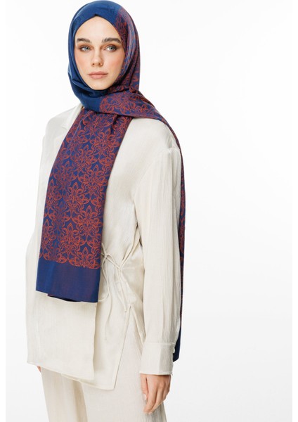 Nora Desen Çift Taraflı Şal Lacivert-Soğan Kabuğu fiyatları