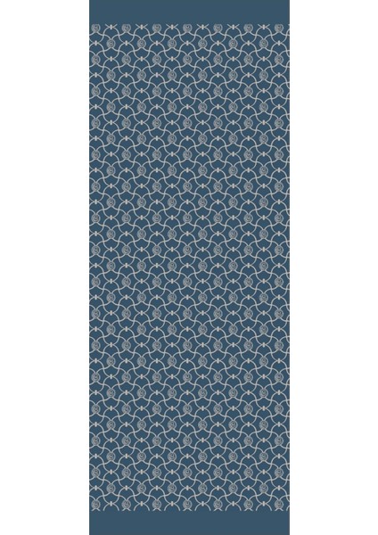 Marrakech Desen Çift Taraflı Şal Petrol Mavisi-Bej indirimleri