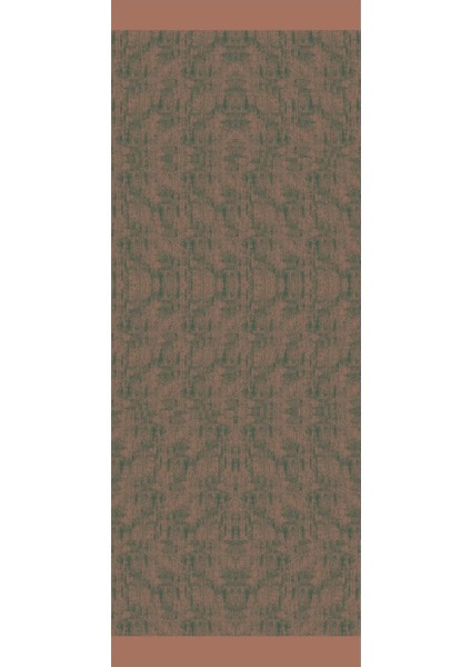 Sahra Desen Çift Taraflı Şal Zümrüt-Kayısı