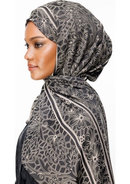 Lavin Desen Çift Taraflı Şal Siyah-Bej fiyatları