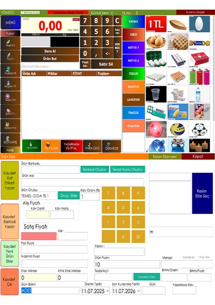Yazılımı | Market & Perakende Satış Programı | Dokunmatik Pc Uyumlu | Süresiz Lisans fiyatları