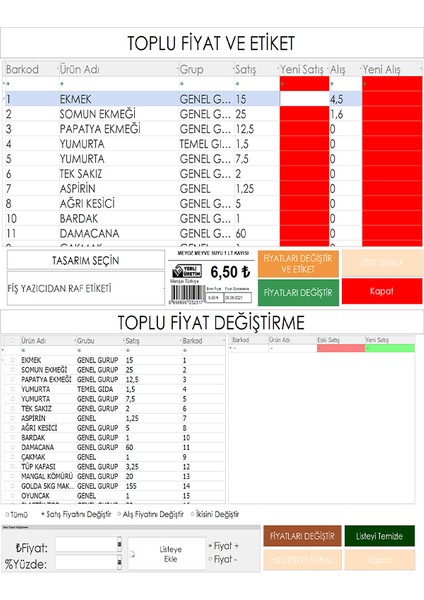 Yazılımı | Market & Perakende Satış Programı | Dokunmatik Pc Uyumlu | Süresiz Lisans