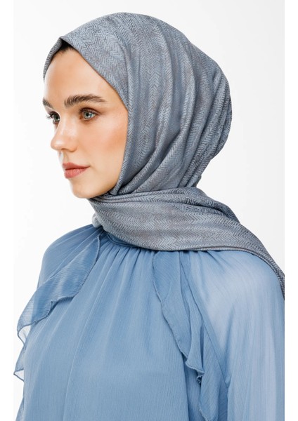 Sahra Desen Çift Taraflı Şal Koyu Gri-Açık Mavi fırsatları