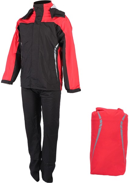 Motosiklet Yağmurluk Su Geçirmez Nefes Hafif Yağmur Ceket Pantolon Gizli Ayakkabı Kapakları Açık Sürme Için M (Yurt Dışından)