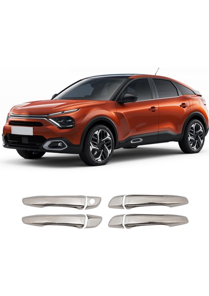 Citroen C4 Uyumlu 2020 ve Üzeri Krom Kapı Kolu 4 Kapı Paslanmaz Çelik fiyatları