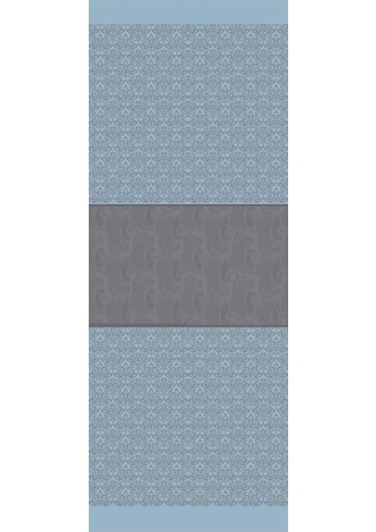 Nora Desen Çift Taraflı Şal Koyu Gri-Açık Mavi