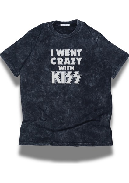 Unisex Kiss Party Every Day Sırt Baskılı Yıkamalı T-Shirt, Oversize Rock Band Temalı Retro Tişört fiyatları
