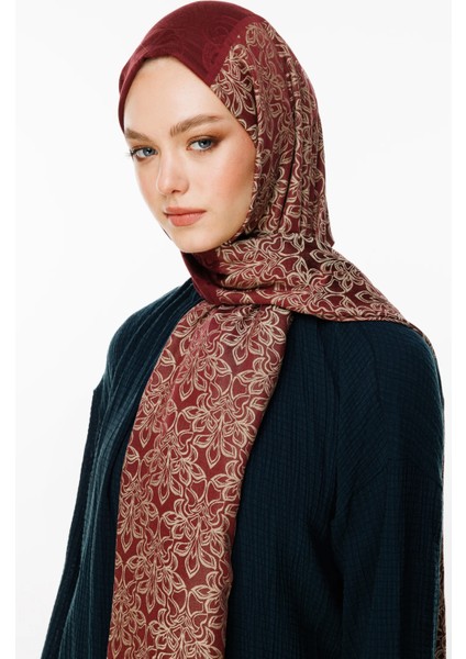 Nora Desen Çift Taraflı Şal Mürdüm-Somon fırsatları