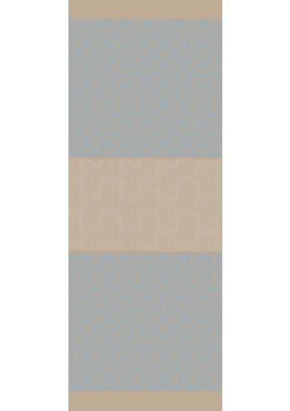 Nora Desen Çift Taraflı Şal Vizon-Turkuaz