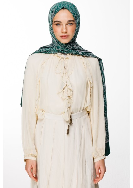 Lavin Desen Çift Taraflı Şal Zümrüt-Pembe fiyatları