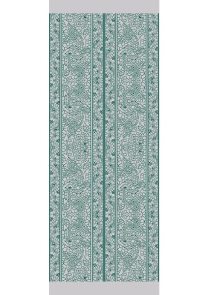 Lavin Desen Çift Taraflı Şal Zümrüt-Pembe