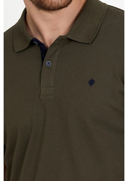 Erkek Haki Polo Yaka Likralı T-Shirt T621 fiyatları