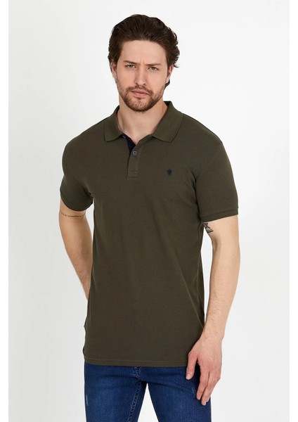 Erkek Haki Polo Yaka Likralı T-Shirt T621 indirimleri