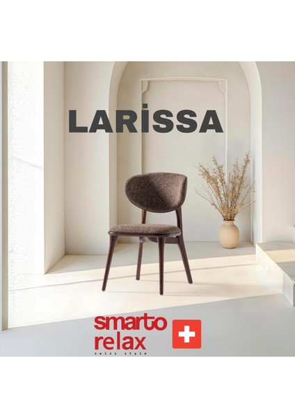 Larisa 2’li Sandalye — Ahşap Ayaklı, KahverengI
