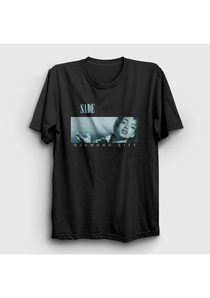 Unisex Siyah Diamond Life Sade T-Shirt