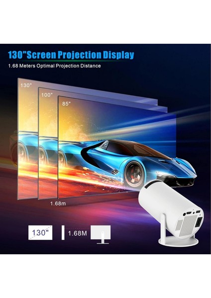 Taşınabilir Android Sinema Projeksiyon Wifi Destekli En Güncel Sürüm Akıllı Projektör Beyaz Hd indirimleri