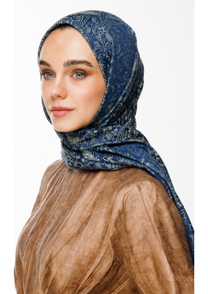 Velora Desen Çift Taraflı Şal Lacivert-Su Yeşili fırsatları