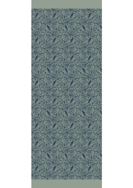 Velora Desen Çift Taraflı Şal Lacivert-Su Yeşili