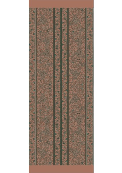 Lavin Desen Çift Taraflı Şal Zümrüt-Kayısı indirimleri