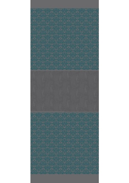 Nora Desen Çift Taraflı Şal Koyu Gri-Zümrüt