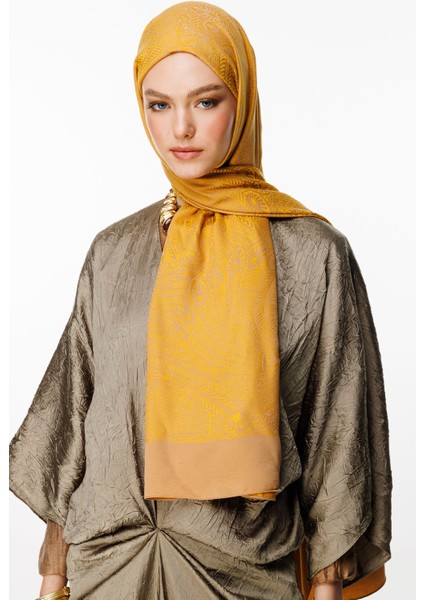 Mayra Desen Çift Taraflı Şal Vizon-Hardal modelleri