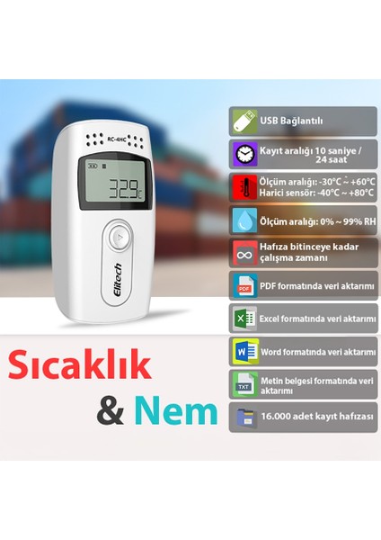 Elitech Rc-4hc Mini Sıcaklık ve Nem Kayıt Cihazı Datalogger fırsatları