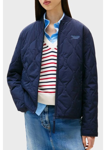 Kapitoneli Relaxed Fit Kolej Yaka Mevsimlik Mont Bayan Mont DW0DW20962 C1G