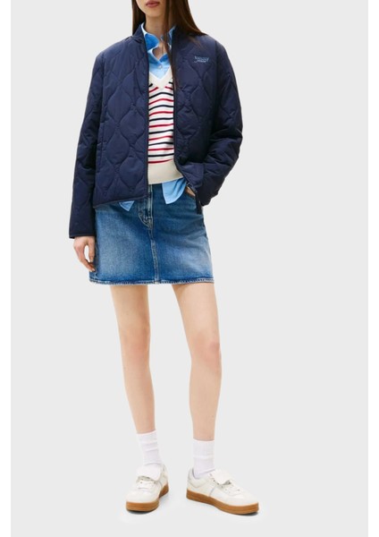 Kapitoneli Relaxed Fit Kolej Yaka Mevsimlik Mont Bayan Mont DW0DW20962 C1G
