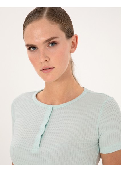 Kadın Mint Kısakollu Pijama Takımı 50318995-VR090 fiyatları