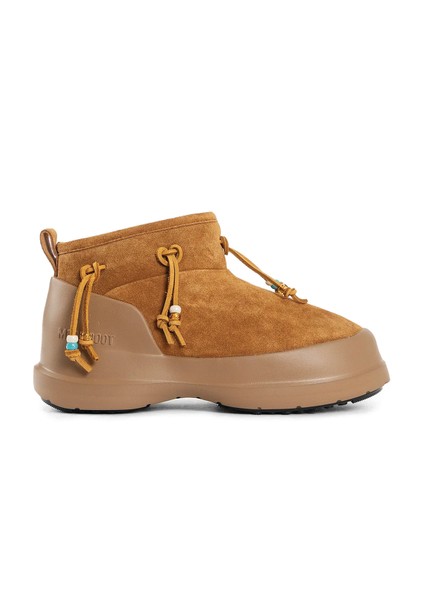 Kadın Bot (Kar) 80D2480100-M008 Moon Boot Luna Low Suede Beads Cognac