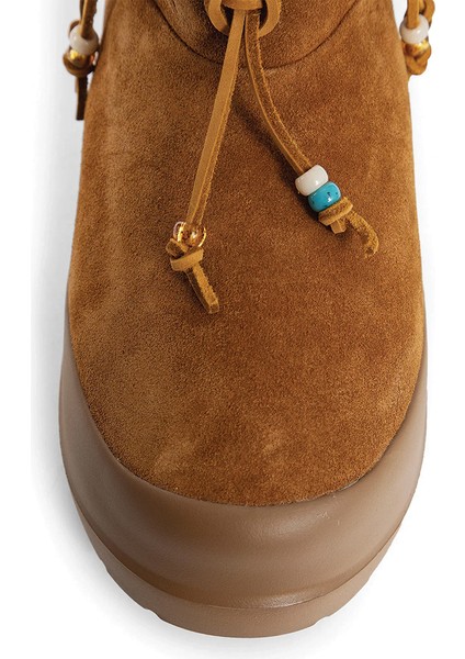 Kadın Bot (Kar) 80D2480100-M008 Moon Boot Luna Low Suede Beads Cognac indirimleri