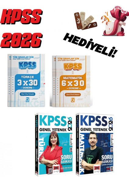 2026 Kpss Genel Yetenek Çözümlü Soru Bankası ve Deneme Seti 4 Kit