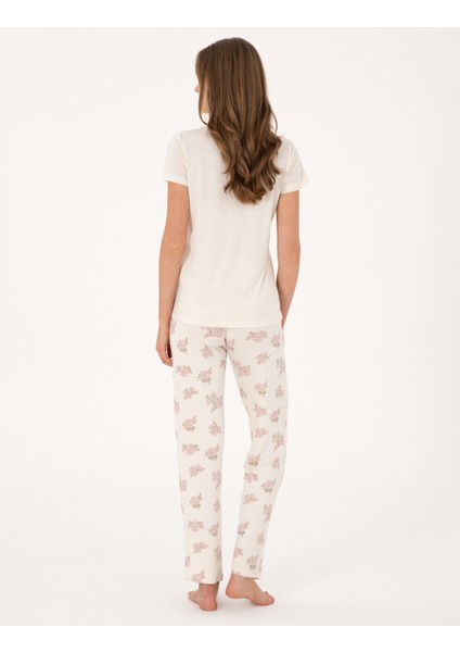 Kadın Krem Pijama Takımı 50319001-VR071 indirimleri