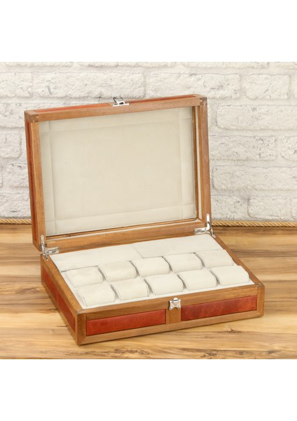 10LU Ahşap Saat Koleksiyon Kutusu Çoklu Saat Kutusu Watch Box fırsatları