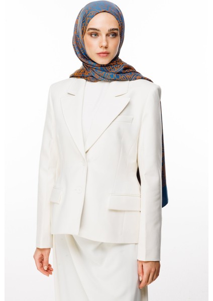 Morocco Desen Çift Taraflı Şal Petrol Mavisi-Turuncu fiyatları