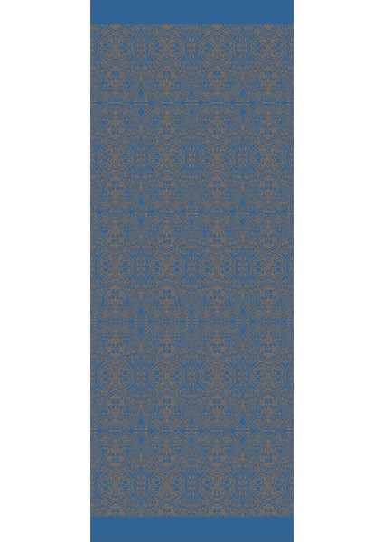 Morocco Desen Çift Taraflı Şal Petrol Mavisi-Turuncu modelleri