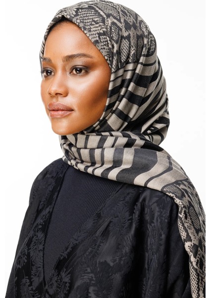 Riad Desen Çift Taraflı Şal Siyah-Bej fiyatları