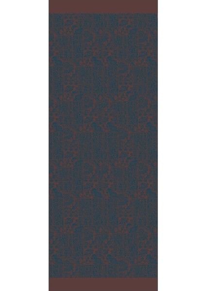 Henna Desen Çift Taraflı Şal Acı Kahve-Petrol Mavisi indirimleri